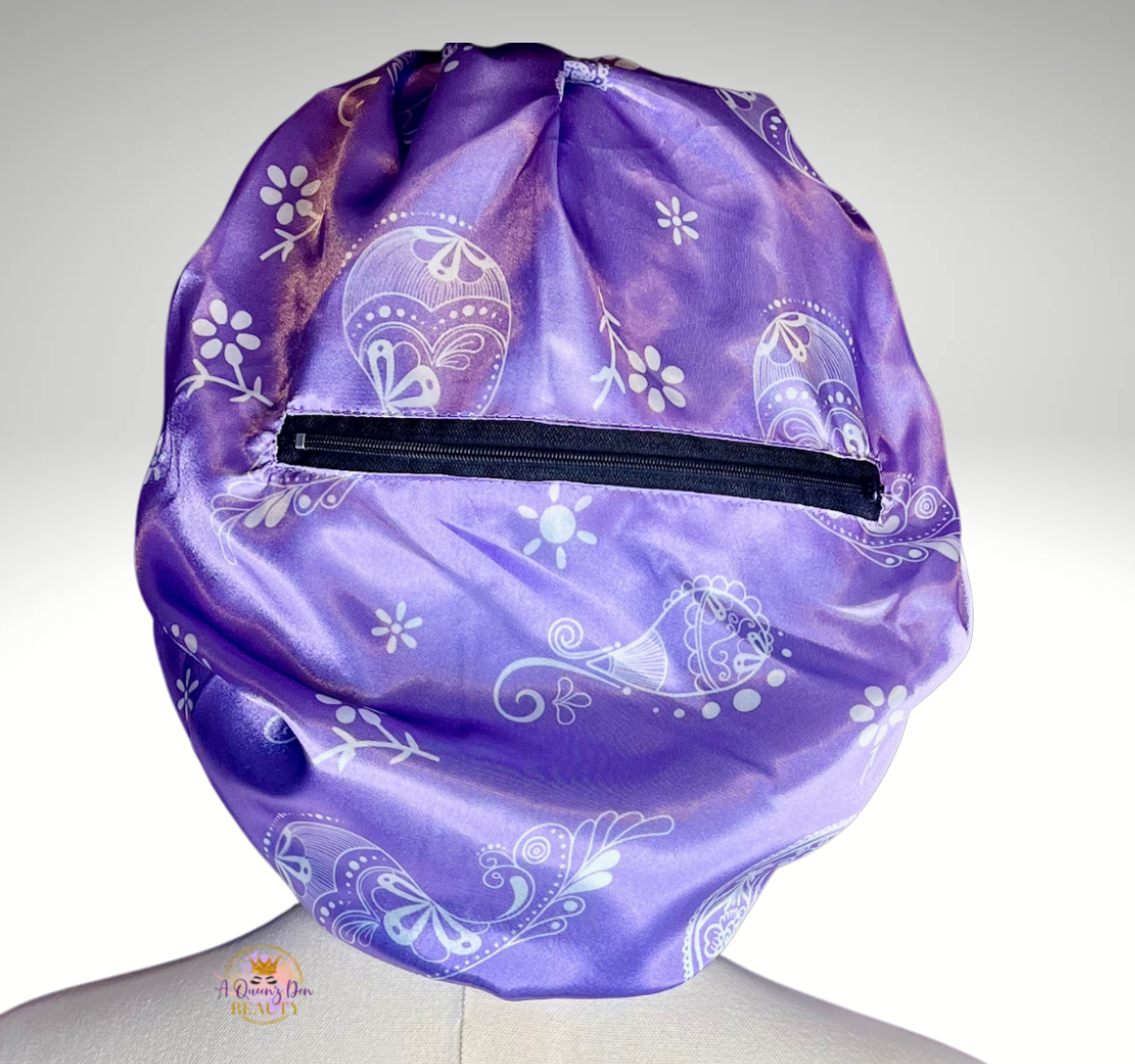 Adult Reversible and Double Layered Hair Bonnet with Storage