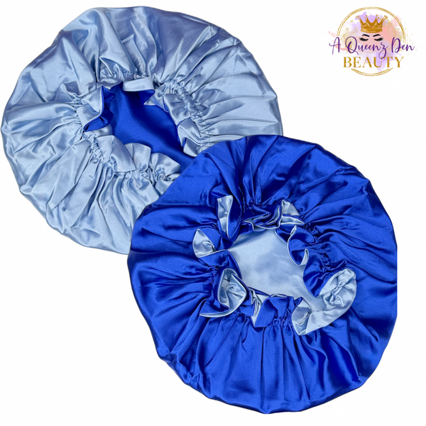 Adult Adjustable Double Layer Reversible Bonnet for Natural, Curly, Loc'd Hair-Multiple Colors Available