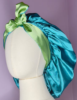 Adult Double Layer Satin Bonnet with Adjustable Ties