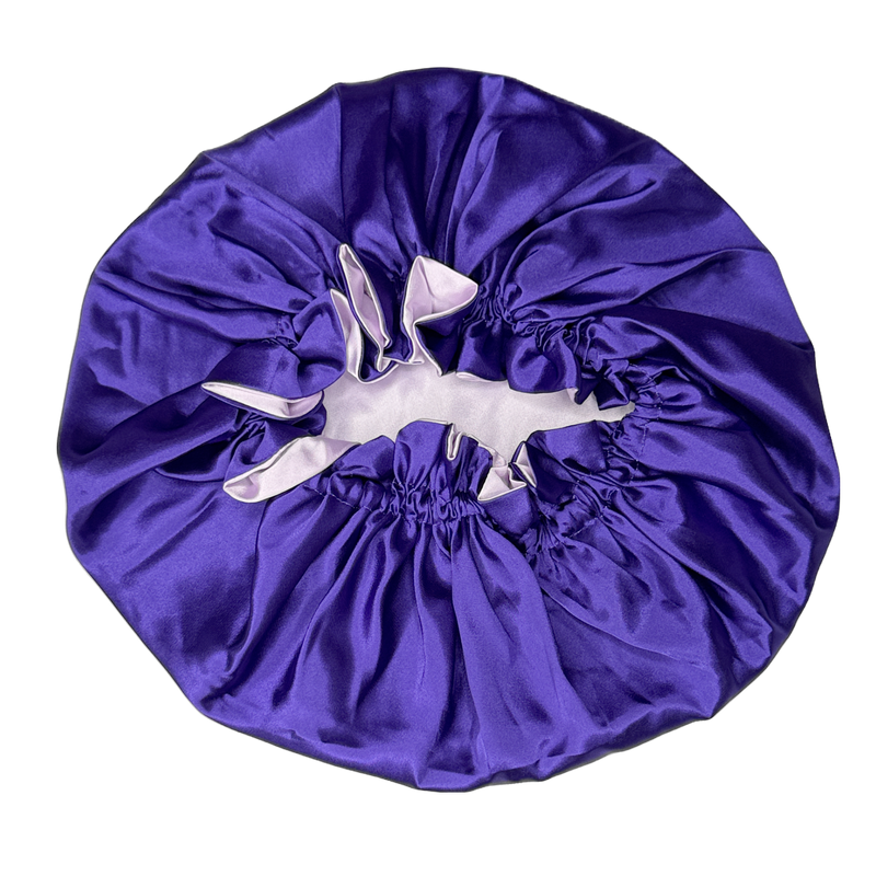 Adult Adjustable Double Layer Reversible Bonnet for Natural, Curly, Loc'd Hair