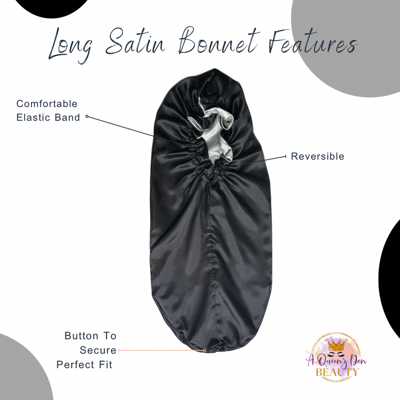 Double Layer Long Satin Bonnet