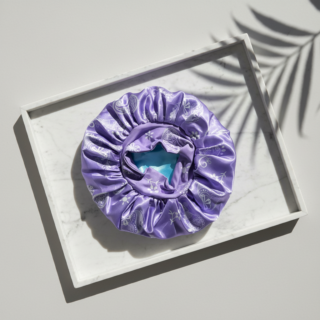 Adult Reversible and Double Layered Hair Bonnet with Storage