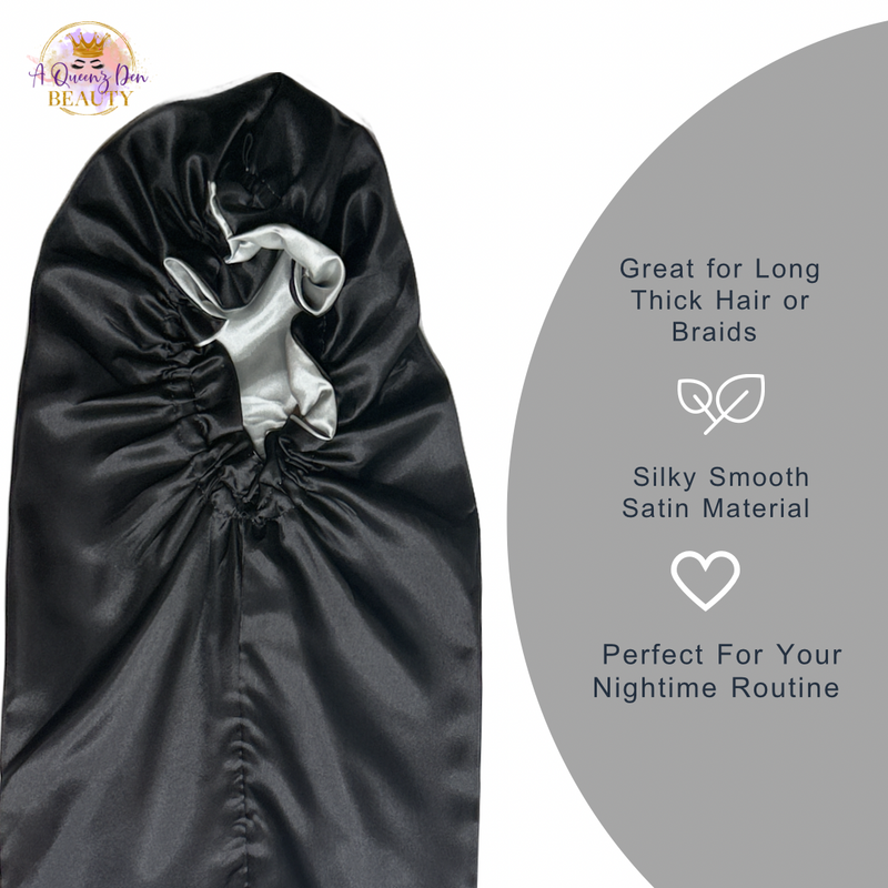 Double Layer Long Satin Bonnet