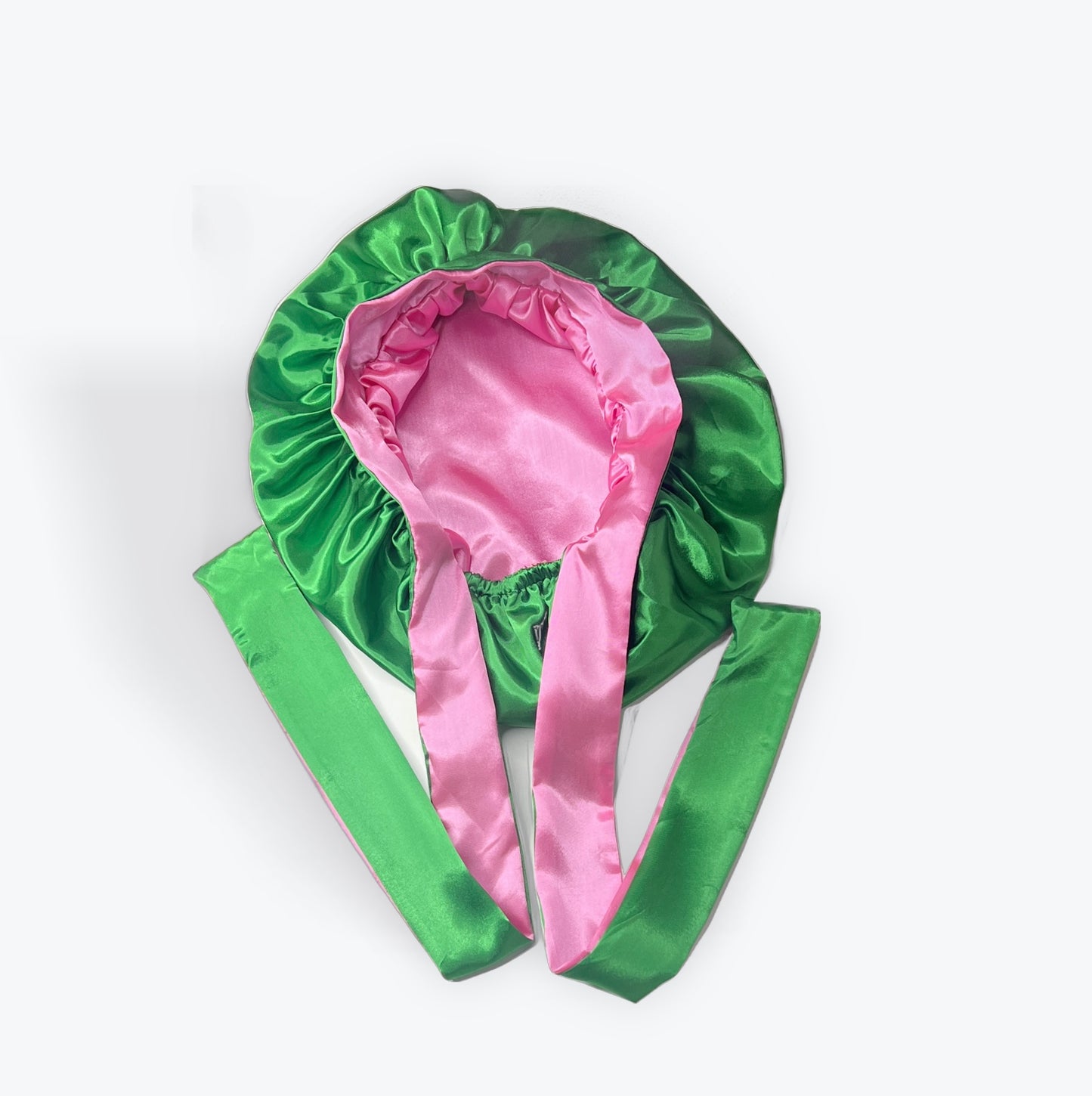 Adult Double Layer Satin Bonnet with Adjustable Ties