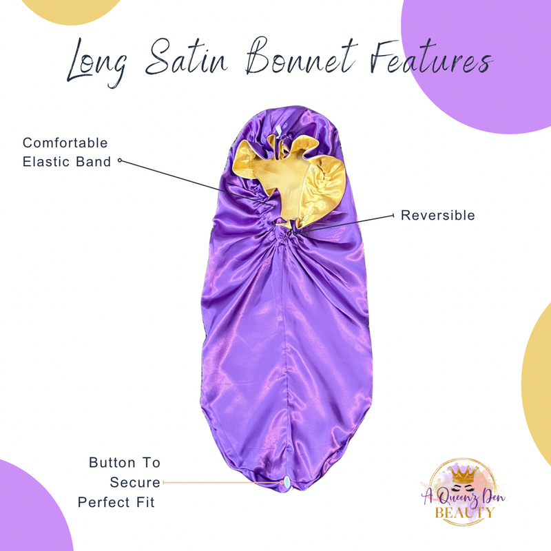 Double Layer Long Satin Bonnet