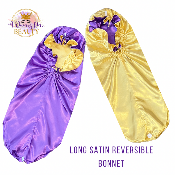 Double Layer Long Satin Bonnet