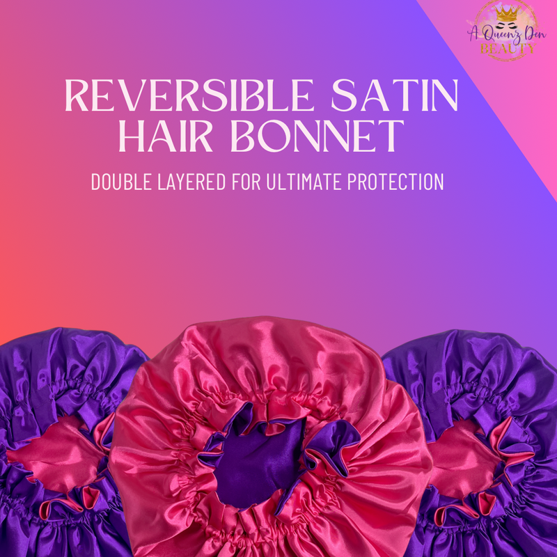 Adult Silky Satin Double Layer Bonnet-Reversible Baby Bop