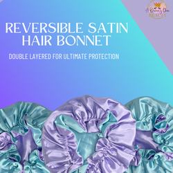 Adult Silky Satin Double Layer Bonnet-Reversible