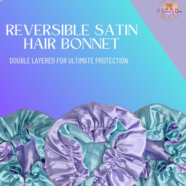 Adult Silky Satin Double Layer Bonnet-Reversible