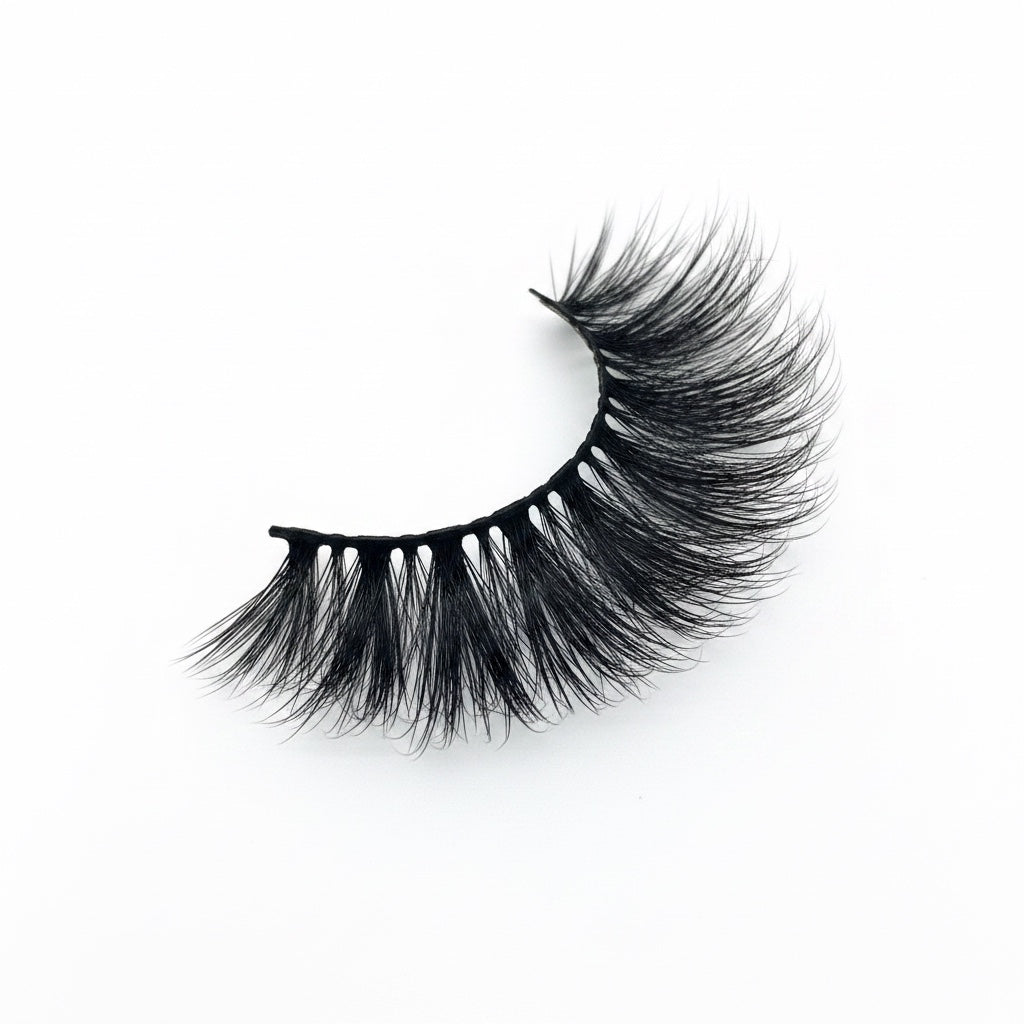AQueenzDen Big Baus Real Mink Fluffy Lashes, handcrafted for a full, voluminous, and dramatic look. Cruelty-free mink.