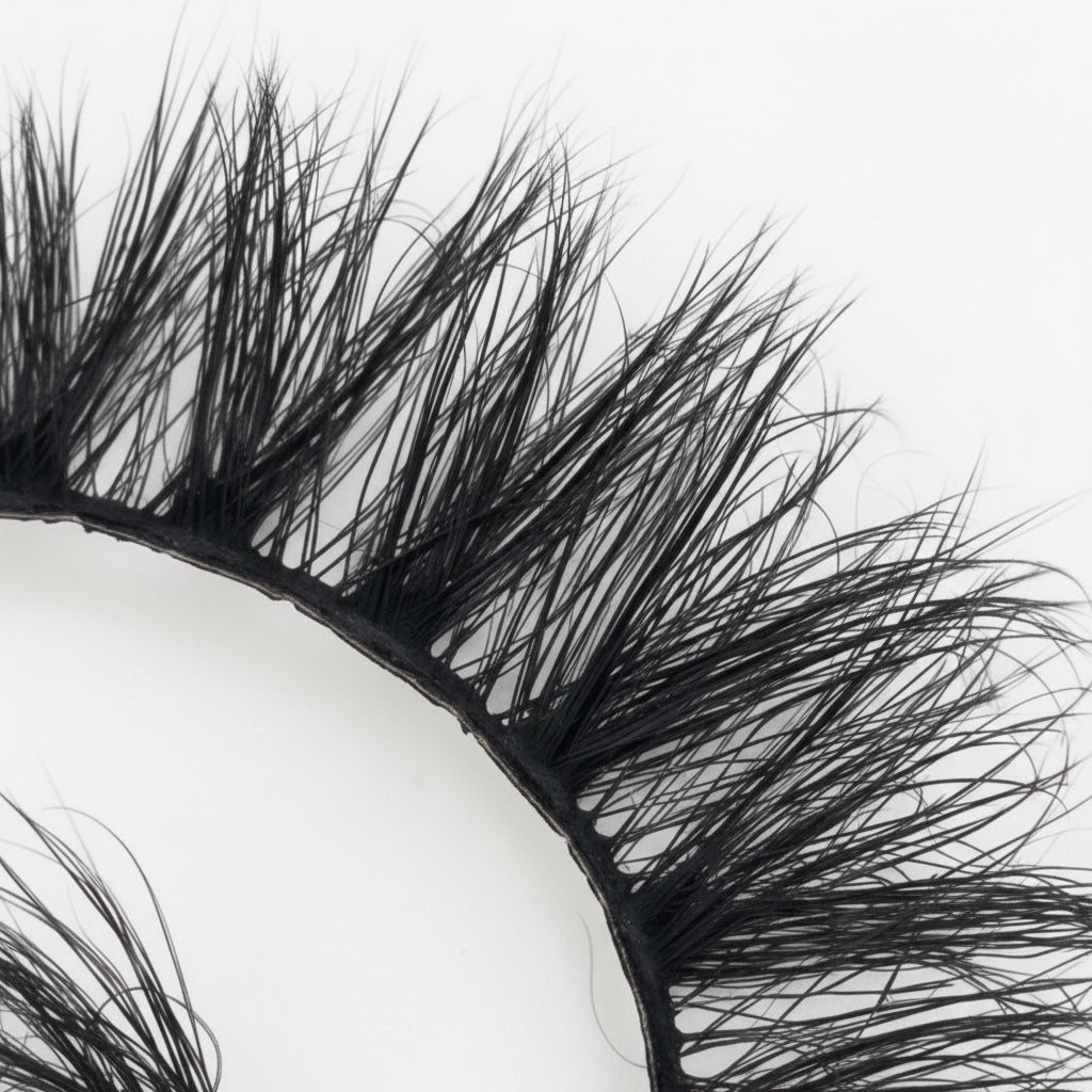 AQueenzDen Queen Tings Real Mink Fluffy Lashes, handcrafted for a voluminous, dramatic look. Cruelty-free mink.