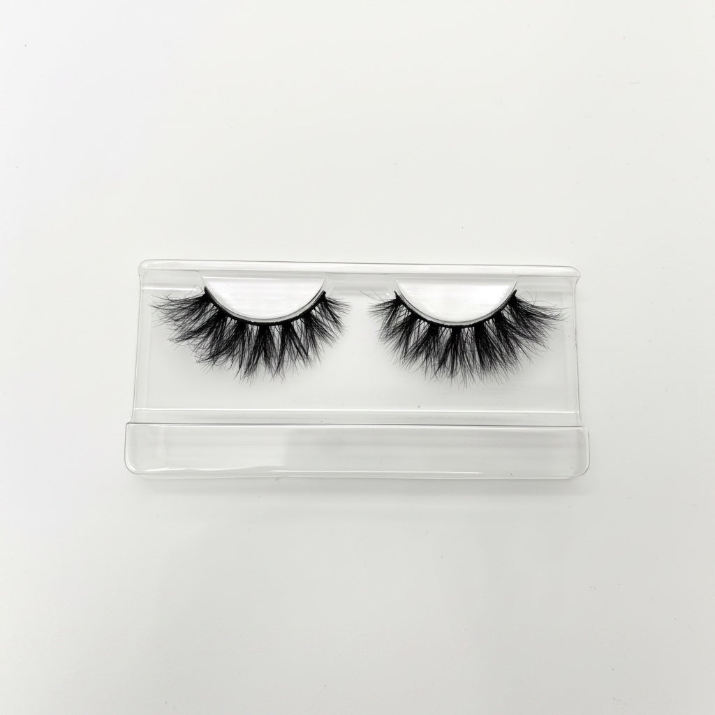 AQueenzDen Queen Tings Real Mink Fluffy Lashes, handcrafted for a voluminous and dramatic look.