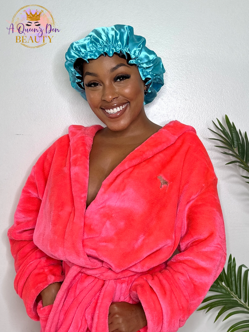 Custom Double Layer Reversible Satin Bonnet