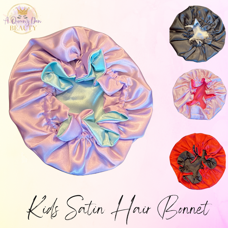 Child Satin Bonnet Little -Girl Sleep Bonnet -Elastic Band