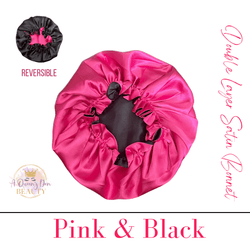 Adult Silky Satin Double Layer Bonnet-Reversible