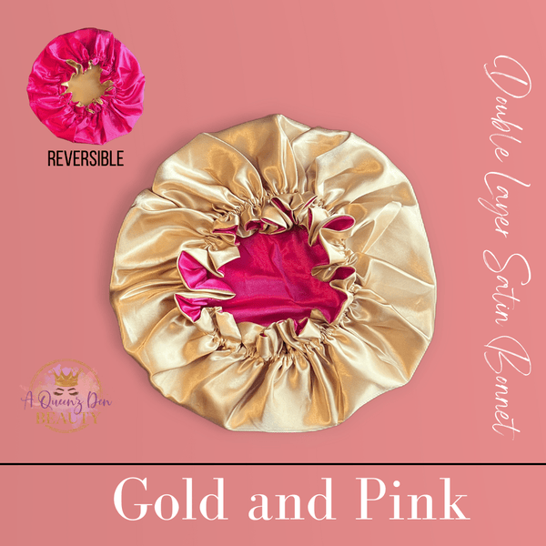 Adult Silky Satin Double Layer Bonnet-Reversible
