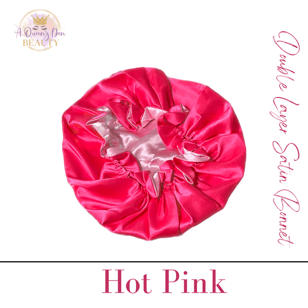 Adult Silky Satin Double Layer Bonnet-Reversible