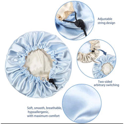 Child Satin Bonnet Little -Girl Sleep Bonnet -Adjustable and Elastic Options - AQueenzDen