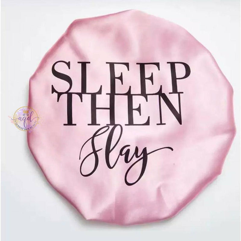 Sleep Then Slay Double Layer Reversible Satin Bonnet