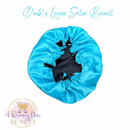 Customized Double Layer Reversible Silky Satin Bonnet_Beauty and Beast Hair Bonnet