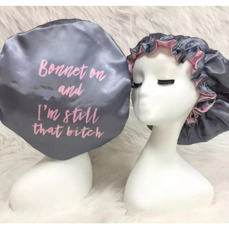 Custom Double Layer Reversible Satin Bonnet