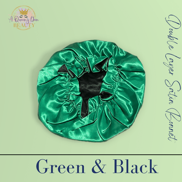 Adult Silky Satin Double Layer Bonnet-Reversible