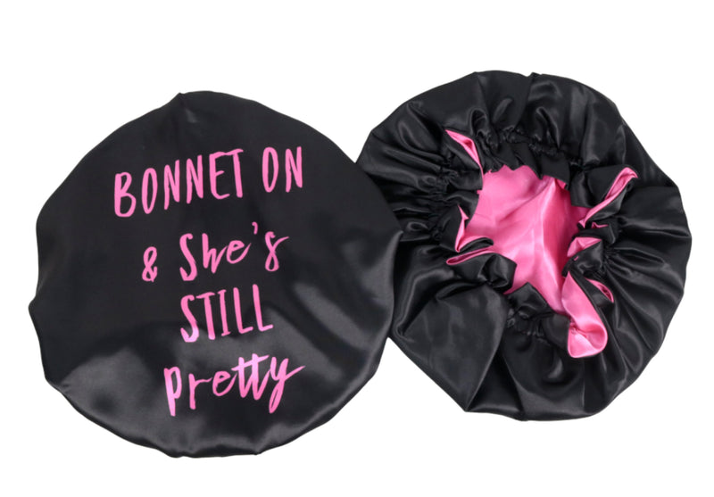 Bonnet on Still Pretty Double Layer Reversible Satin Bonnet