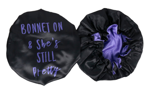 Bonnet on Still Pretty Double Layer Reversible Satin Bonnet