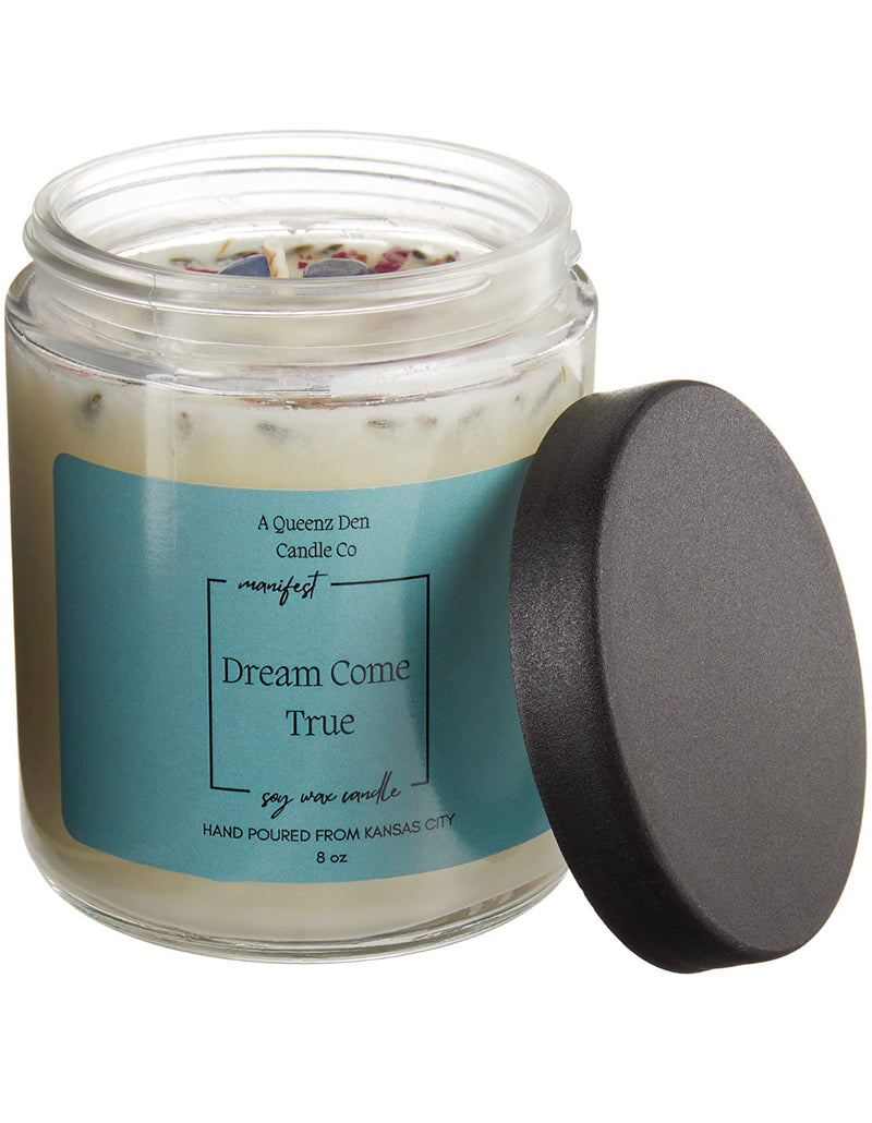Manifest Soy Wax Candle- Affirmation Candle- Meditation Candle- Dream Come True - AQueenzDen