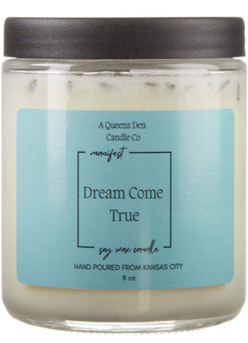 Manifest Soy Wax Candle- Affirmation Candle- Meditation Candle- Dream Come True - AQueenzDen