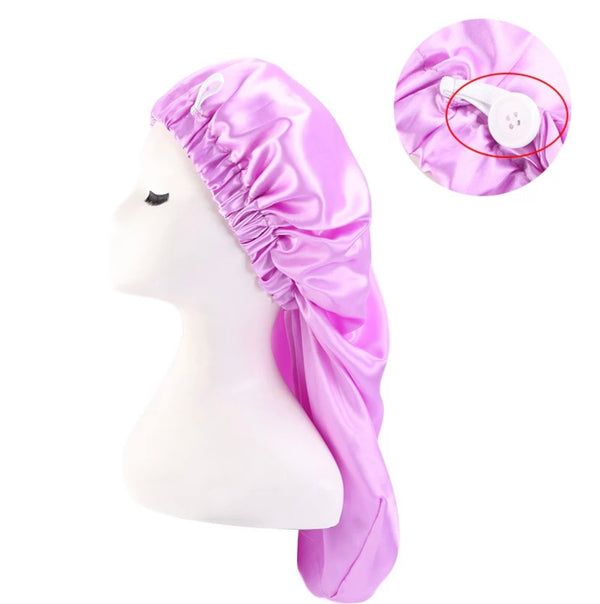 Single Layer Long Satin Hair Bonnet