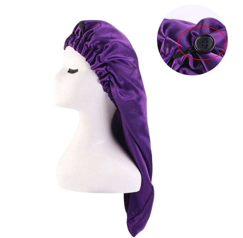 Single Layer Long Satin Hair Bonnet